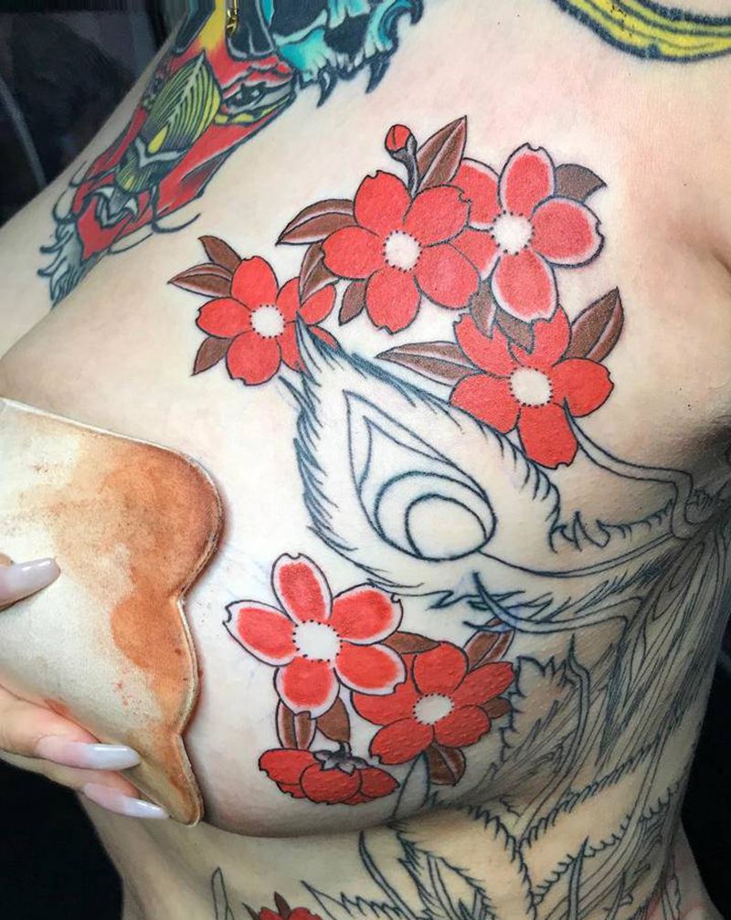 未完待续纹身图片_腰部老传统纹身图案