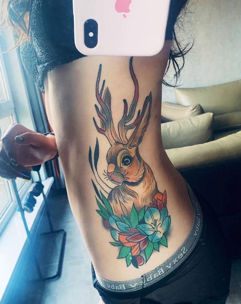 买家秀纹身图片_腰部纹身图案