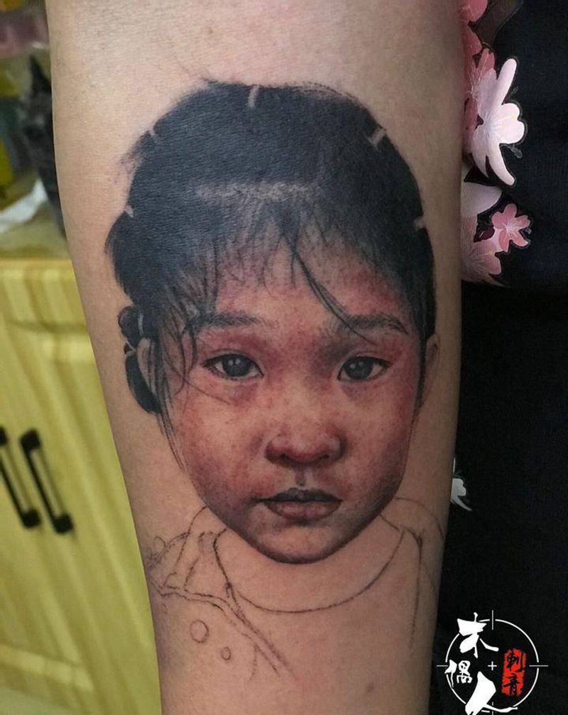 肖像纹身图片_欧美写实纹身图案