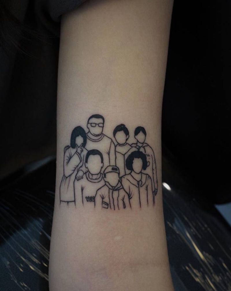 简笔画纹身纹身图片_手臂纹身图案