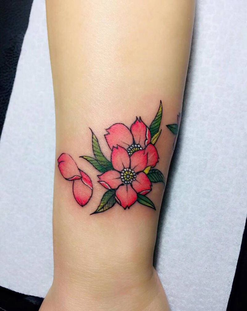 花纹身图片_手臂腿部纹身图案