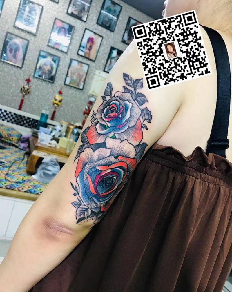 花纹身图片_手臂纹身图案