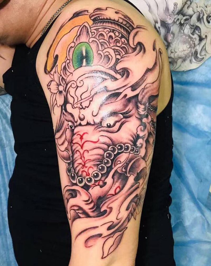 象神纹身图片_手臂纹身图案