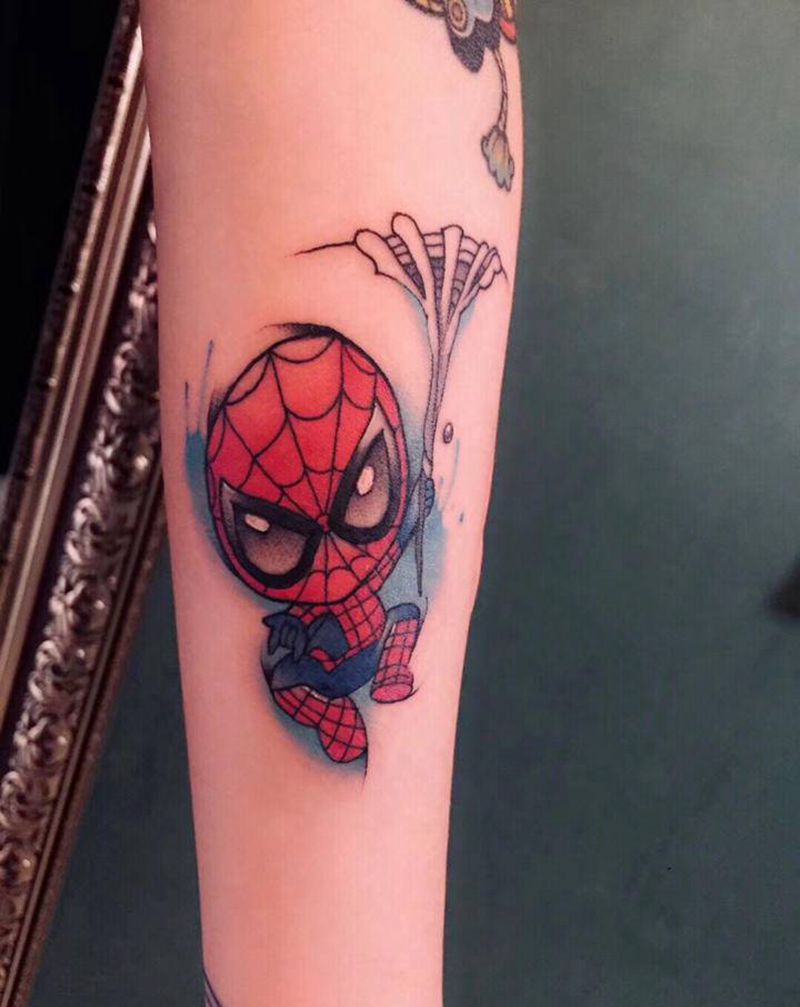 蜘蛛侠和死侍纹身图片_手臂纹身图案