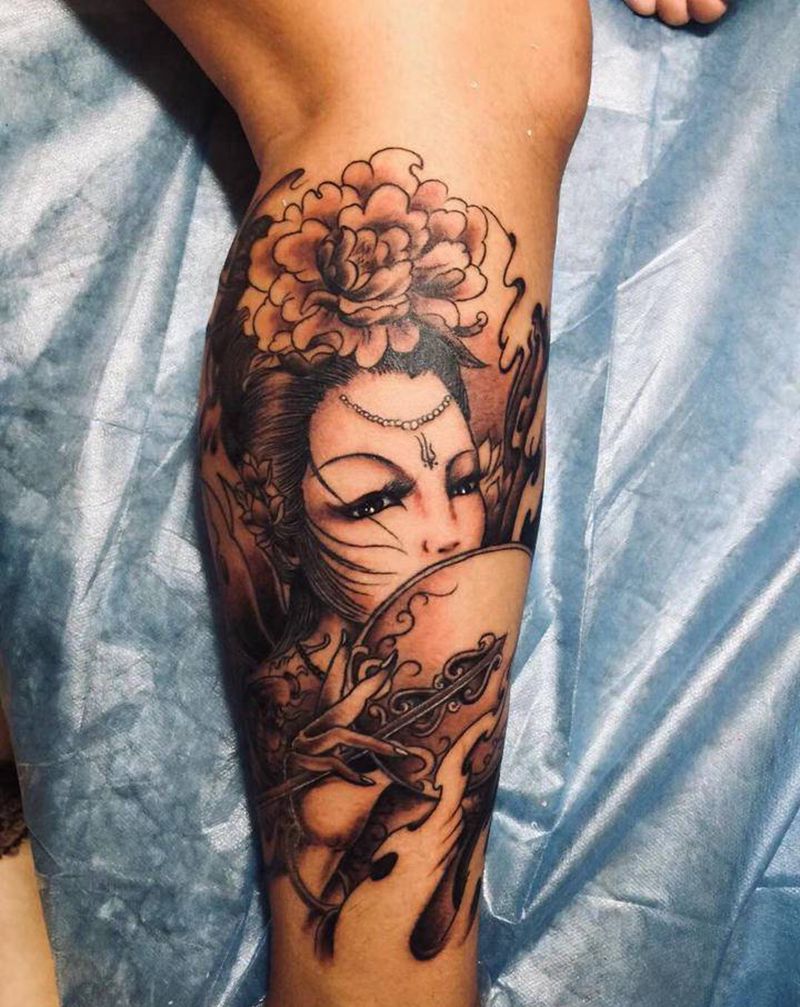 艺妓纹身图片_手臂纹身图案