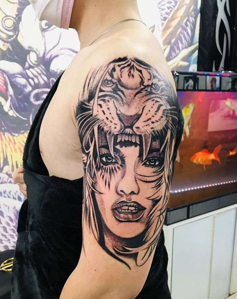 欧美写实纹身图片_欧美写实纹身图案