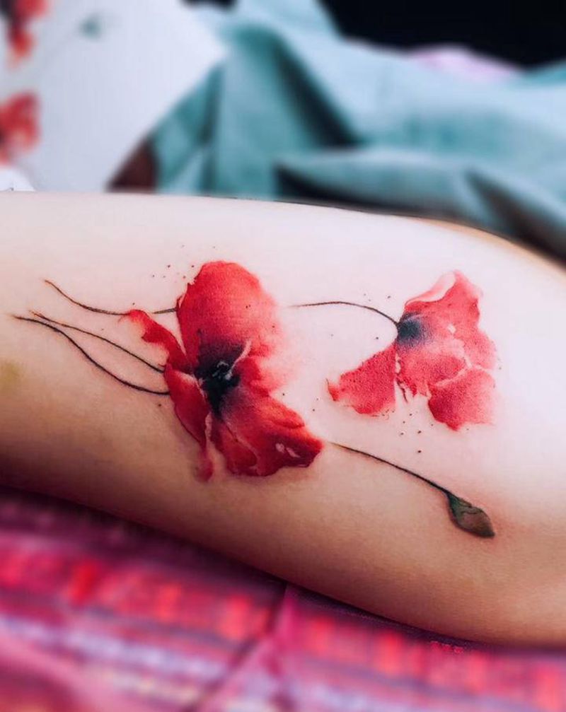 遮盖胎记纹身图片_腿部胸部纹身图案