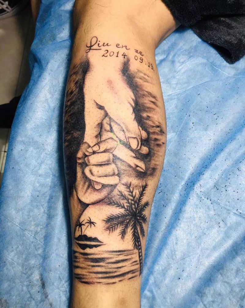 父爱纹身图片_手臂纹身图案