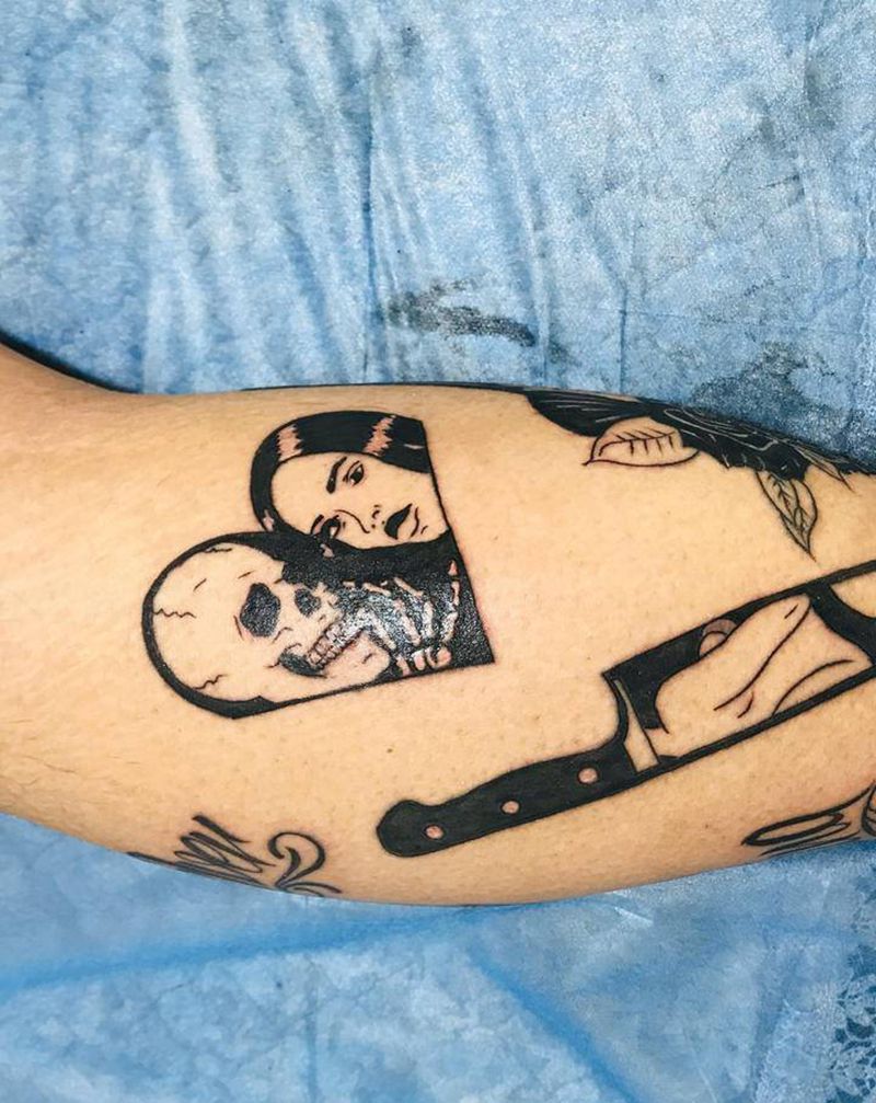 Old  school纹身图片_腿部纹身图案