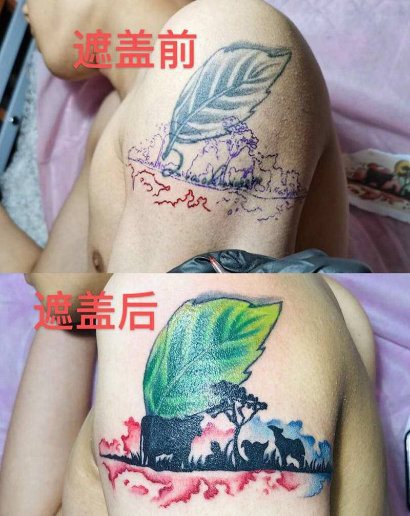 遮盖，添加，修改纹身图片_手臂纹身图案