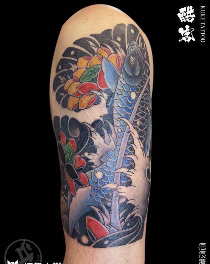 日式疤痕覆盖纹身图片_老传统纹身图案
