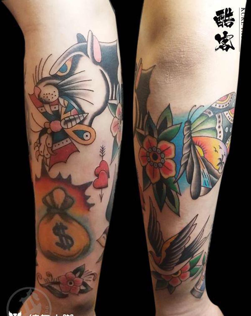 Oldschool纹身图片_Old School纹身图案