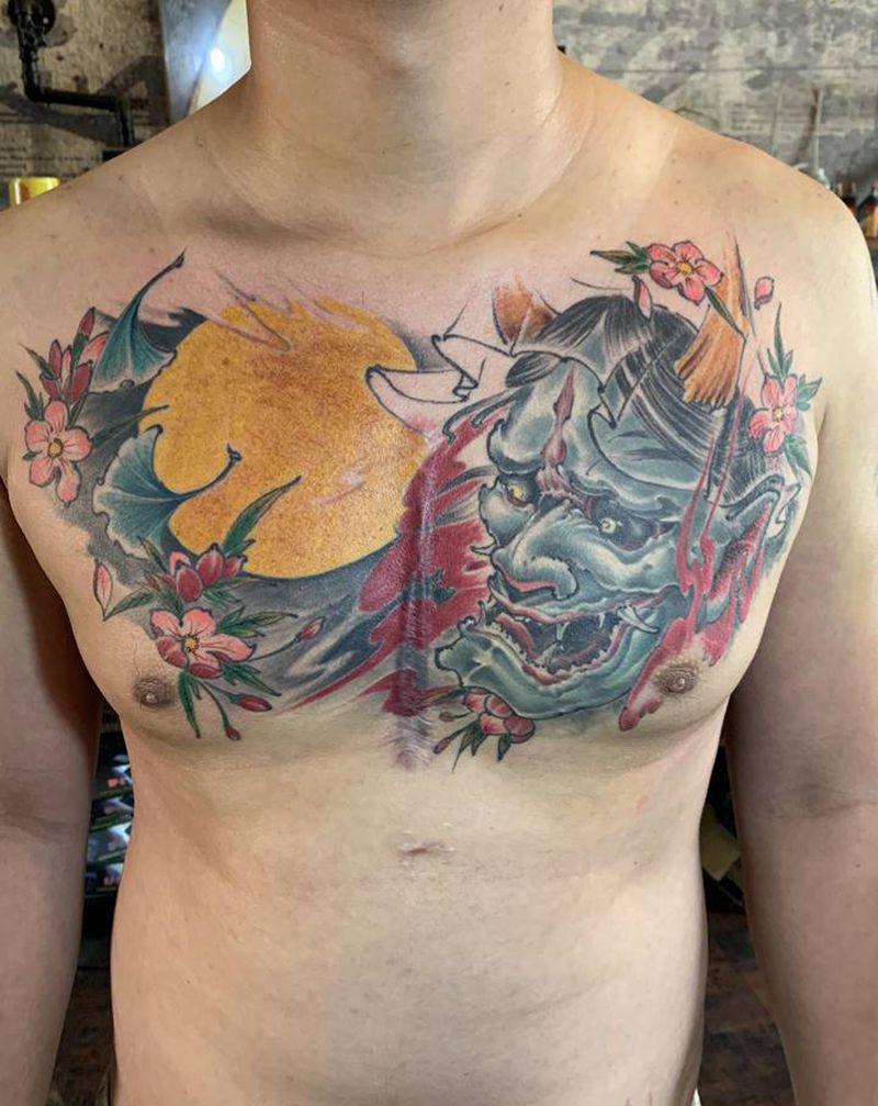 疤痕覆盖纹身图片_新传统纹身图案