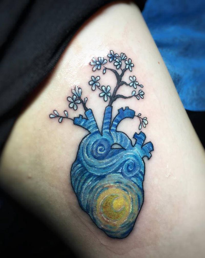 梵高纹身图片_手臂纹身图案