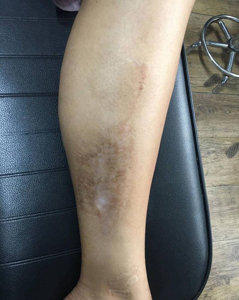 遮盖纹身图片_腿部新传统纹身图案