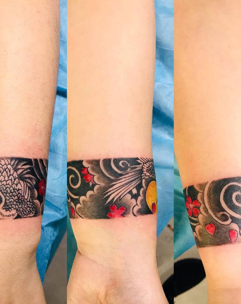 手环纹身图片_手臂纹身图案