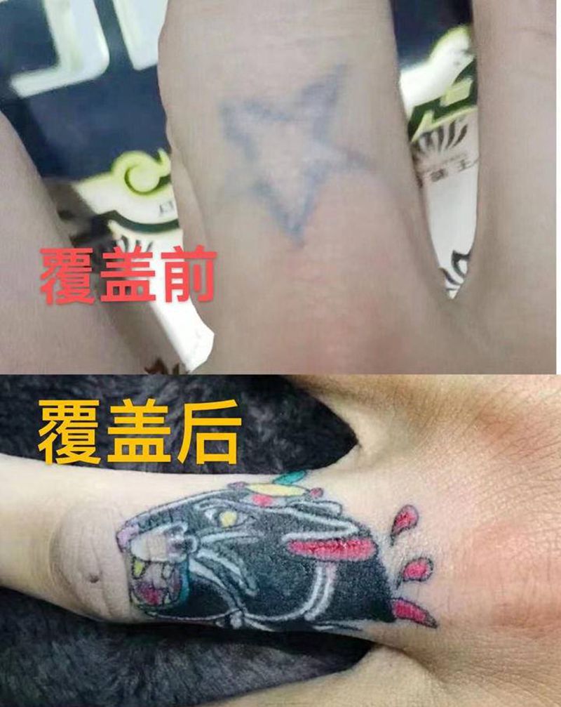 遮盖纹身图片_手部纹身图案