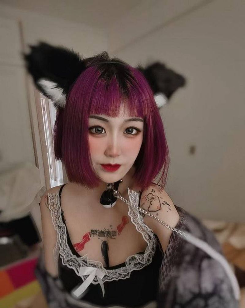 买家秀纹身图片_胸部水彩图腾纹身图案