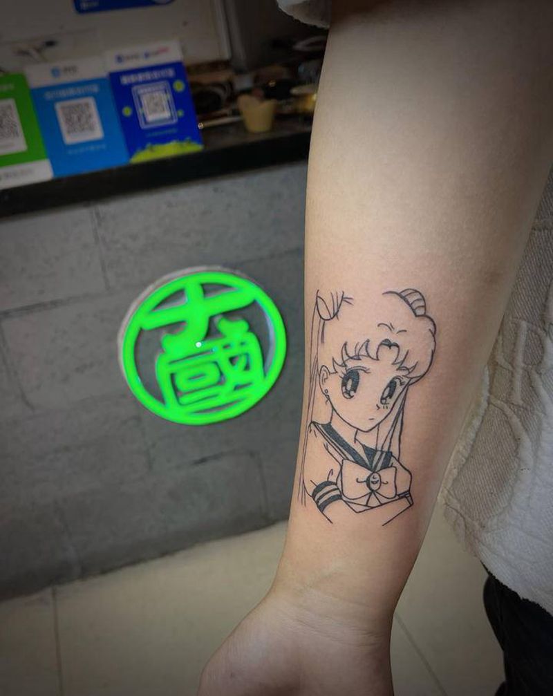 美少女战士纹身图片_手部几何纹身图案