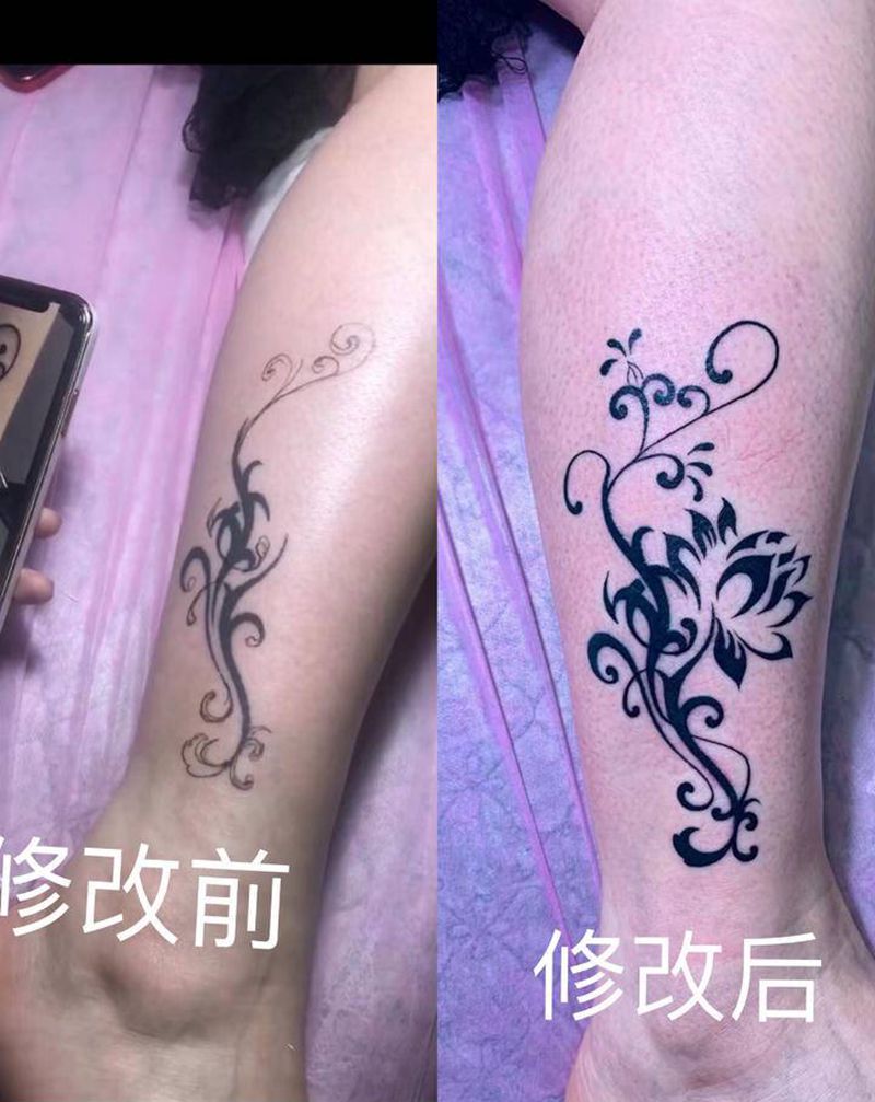 修改旧纹身纹身图片_腿部纹身图案