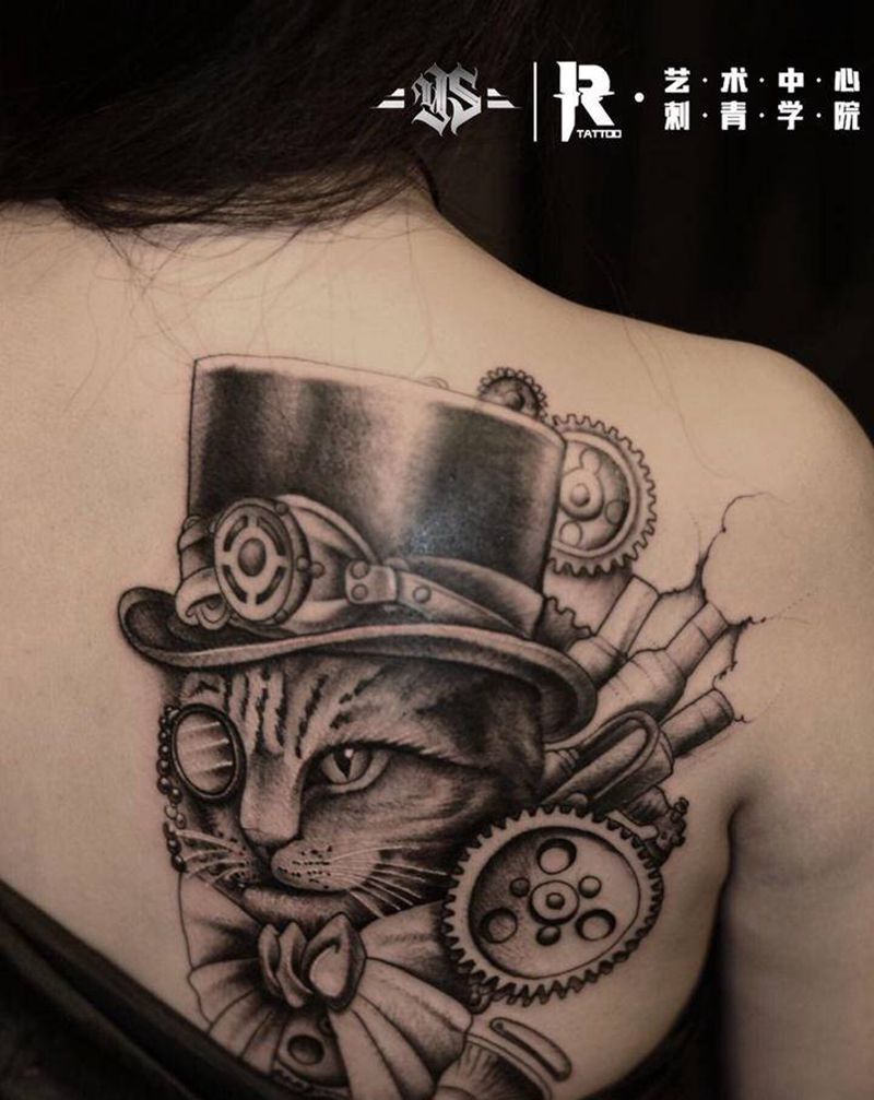 肩胛骨纹身作品纹身图片_肩部纹身图案