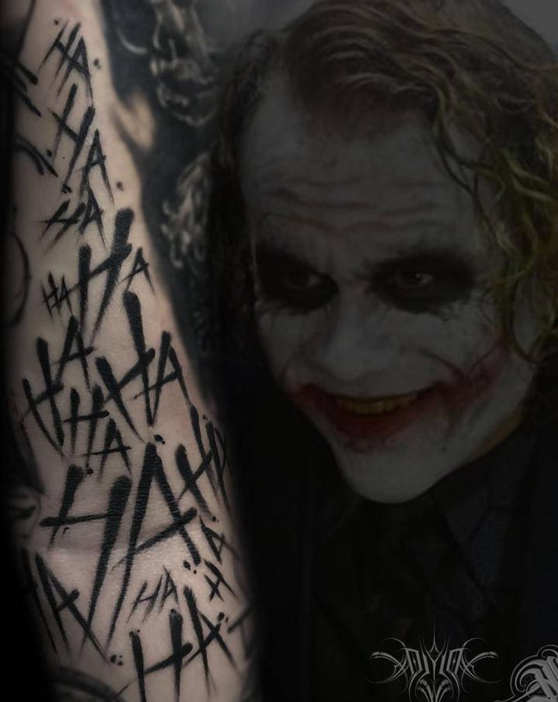 填空 哈哈哈哈哈纹身图片_手臂图腾纹身图案