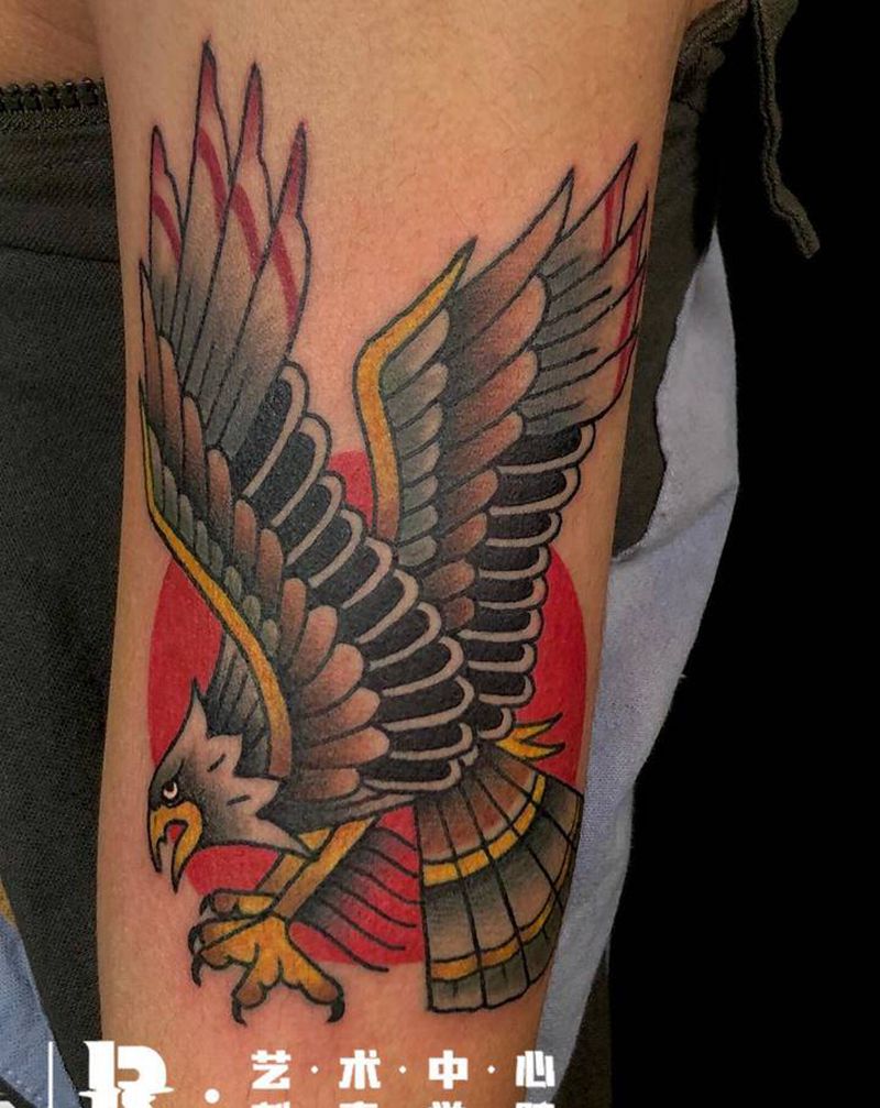 店内作品纹身图片_手臂Old School纹身图案