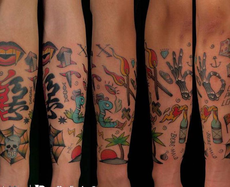 店内作品纹身图片_手臂纹身图案