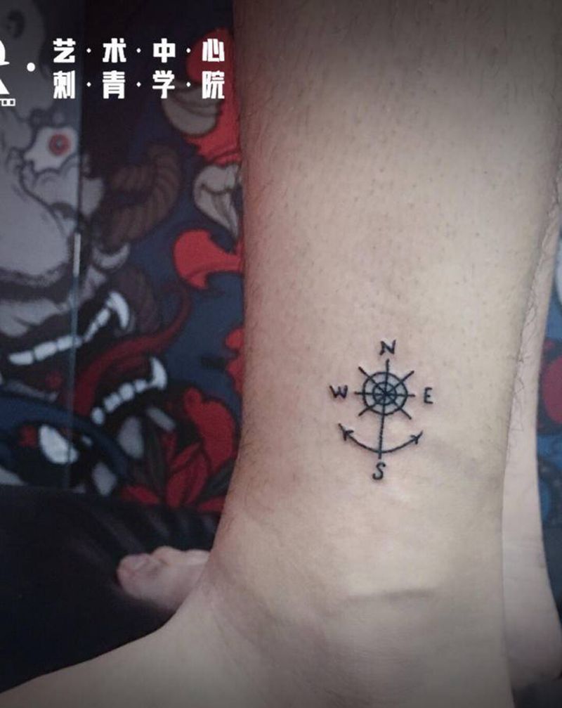 店内作品纹身图片_腿部胸部纹身图案