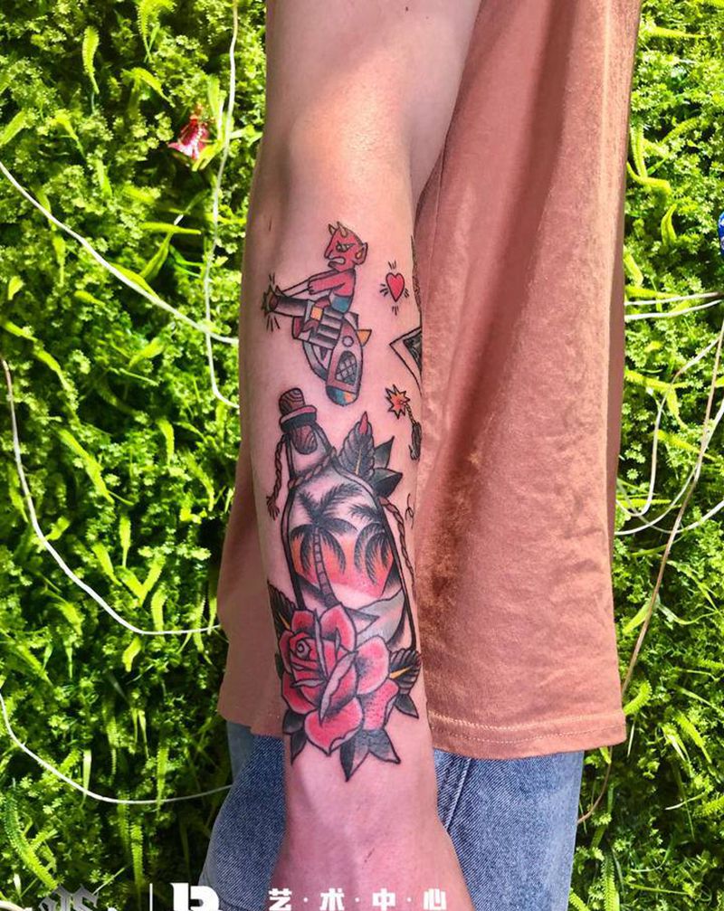店内作品纹身图片_手臂纹身图案