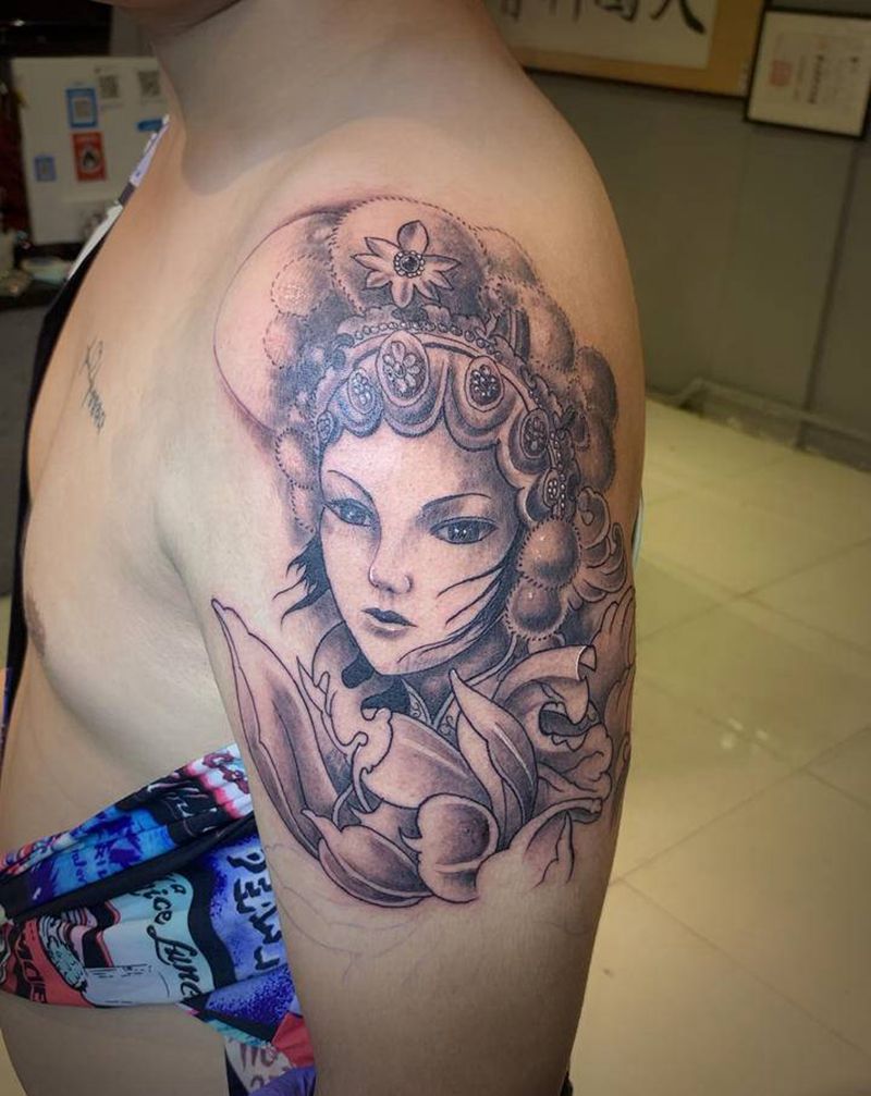 小杜作品纹身图片_手臂老传统纹身图案