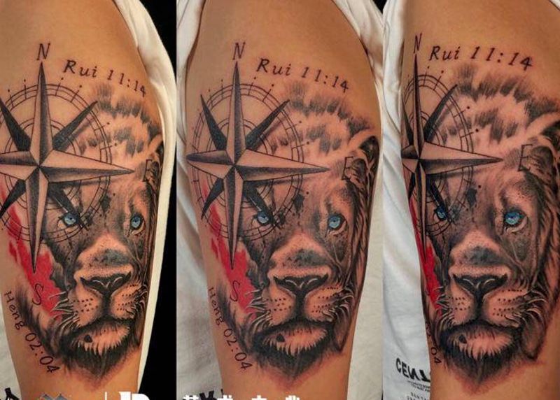 店内作品纹身图片_肩部纹身图案