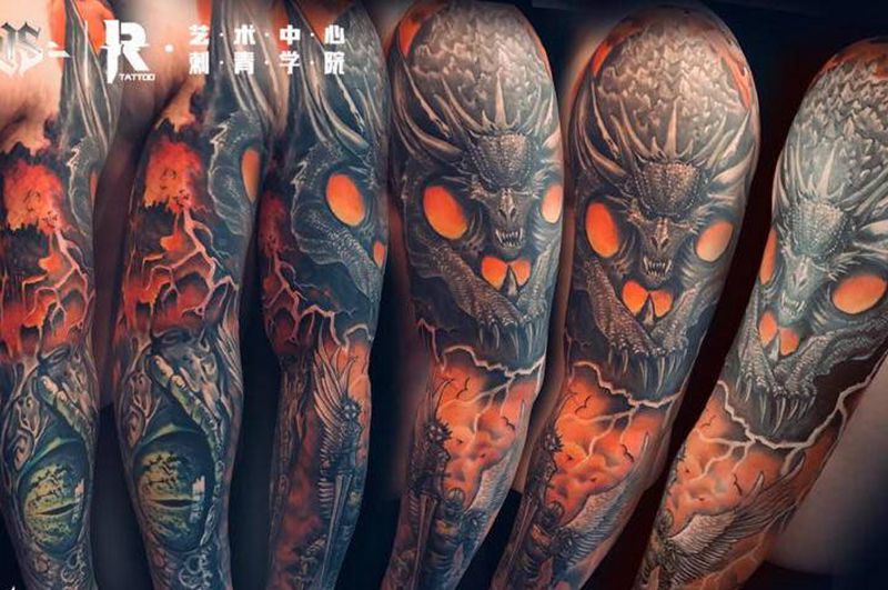 店内作品纹身图片_手臂纹身图案