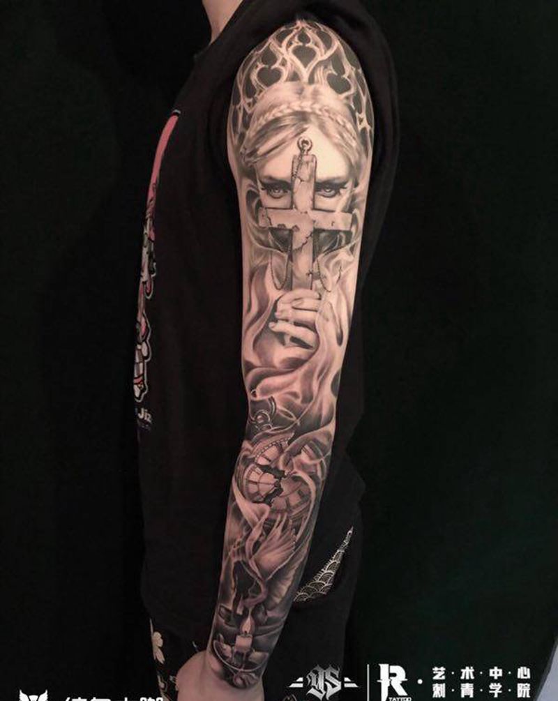 花臂纹身图片_手臂纹身图案