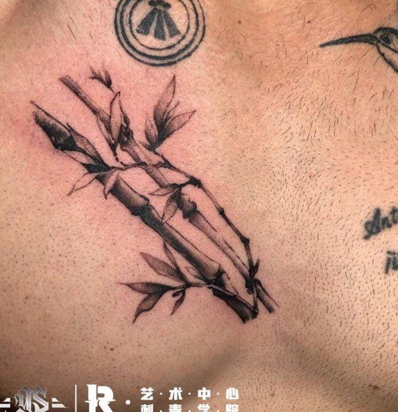 店内作品纹身图片_胸部纹身图案