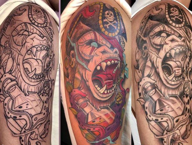 店内作品纹身图片_手臂纹身图案