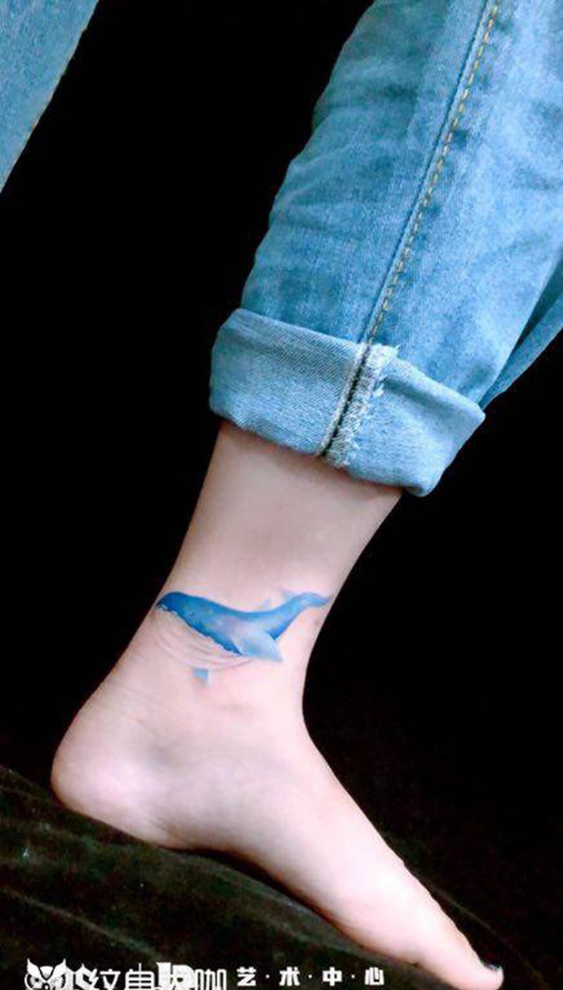 店内作品纹身图片_腿部纹身图案