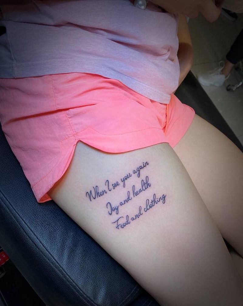 字母纹身图片_腿部图腾纹身图案