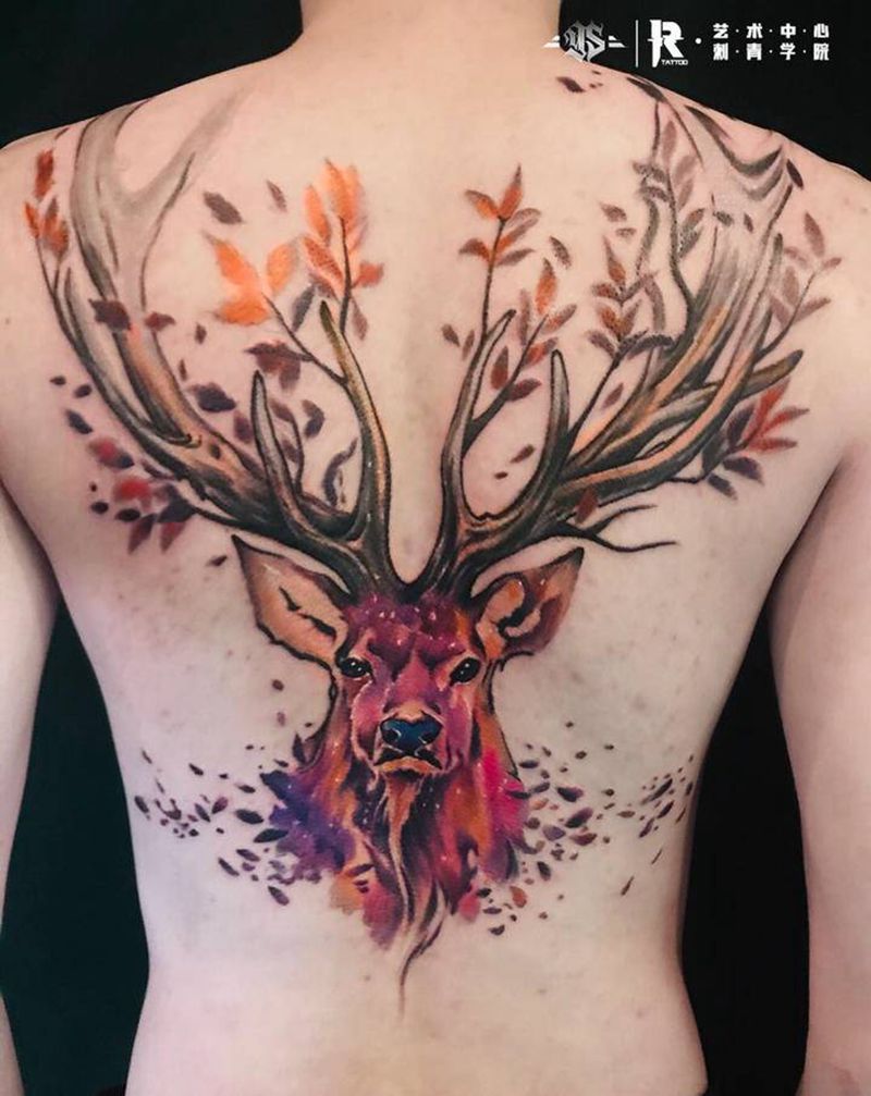 店内作品纹身图片_背部纹身图案