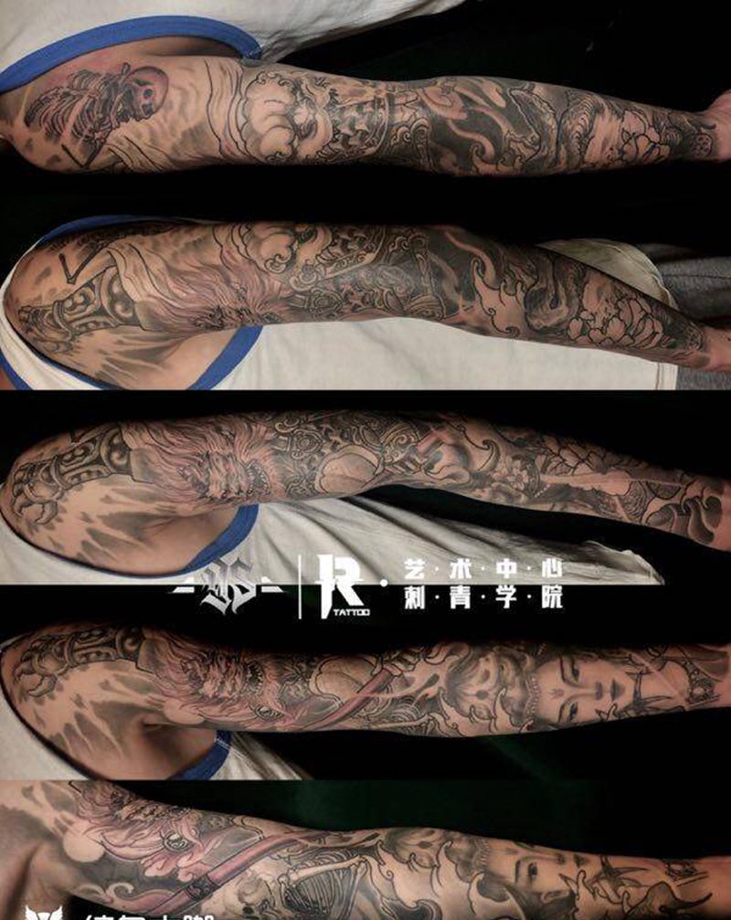 花臂纹身图片_手臂纹身图案