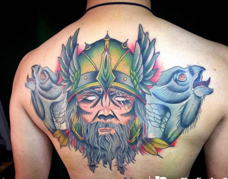 店内作品纹身图片_背部纹身图案