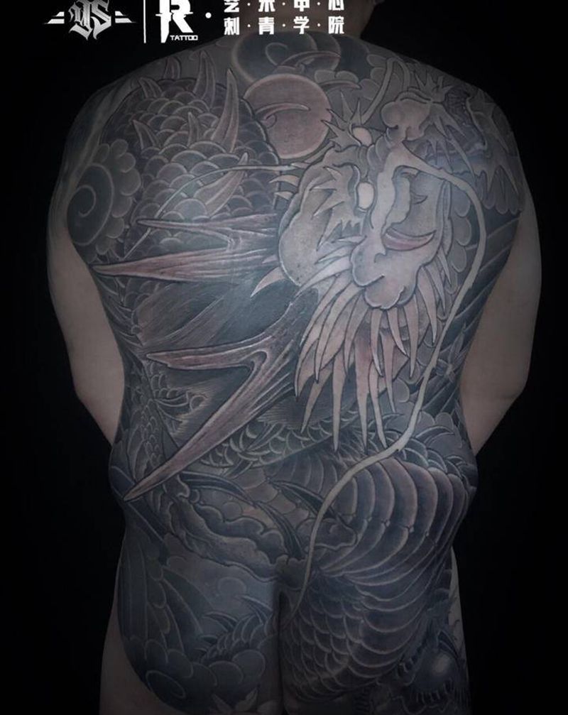 店内作品纹身图片_背部纹身图案