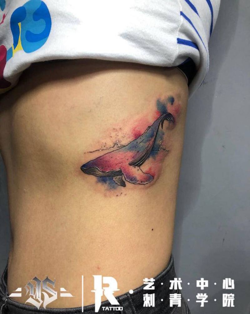 店内作品纹身图片_腹部纹身图案