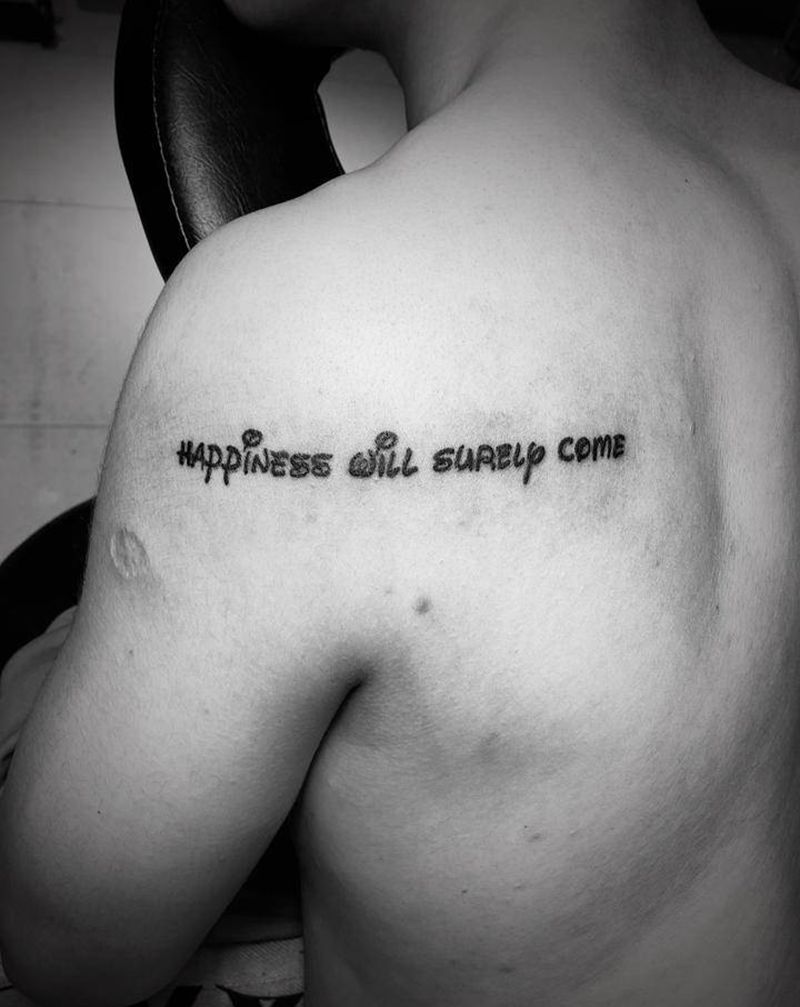 字母纹身图片_肩部图腾纹身图案