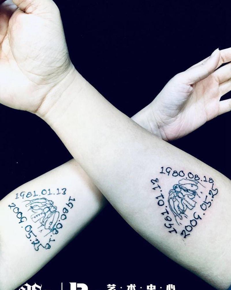数字纹身图片_手臂纹身图案