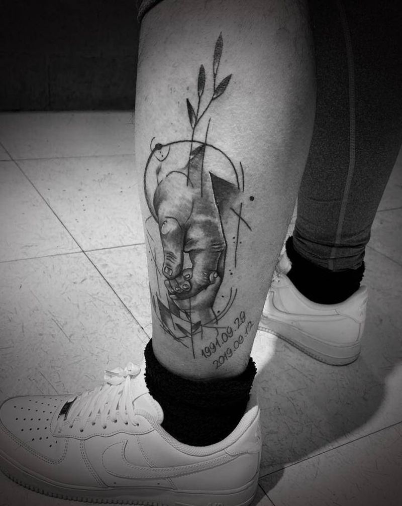 手纹身图片_脚部图腾几何纹身图案