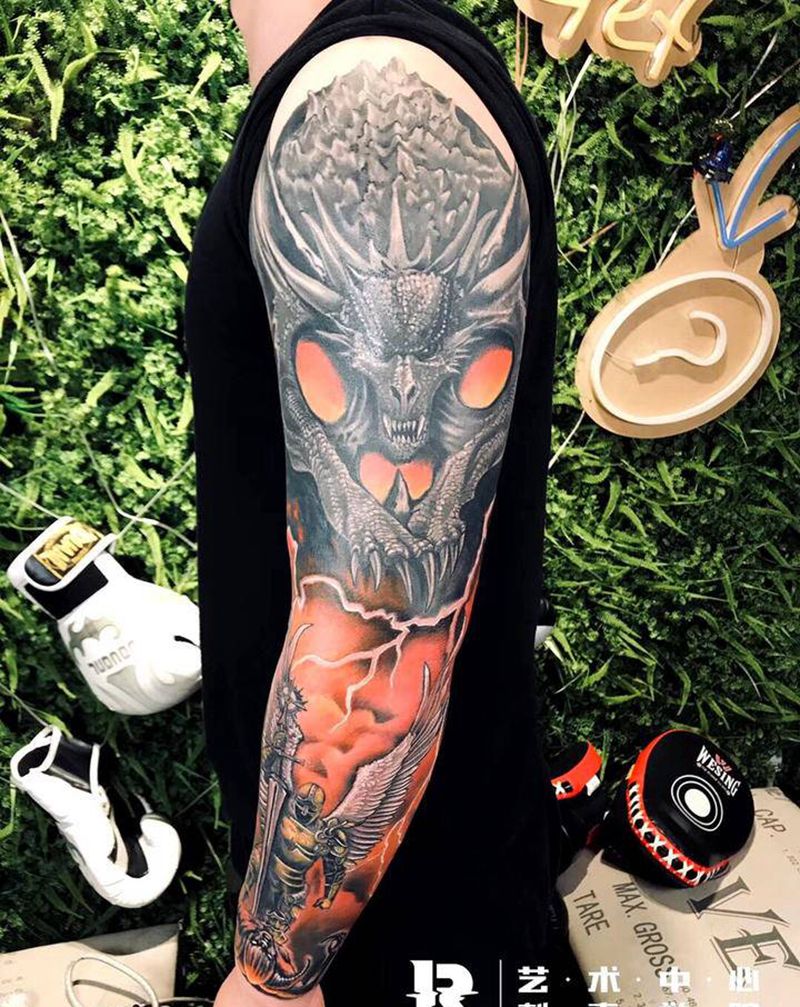 店内作品纹身图片_手臂纹身图案