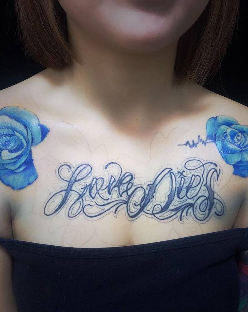 店内作品纹身图片_胸部纹身图案