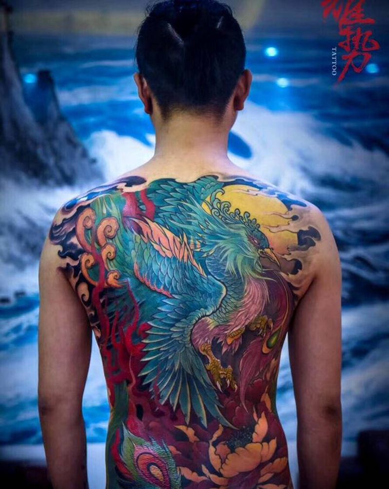 店内作品纹身图片_背部纹身图案