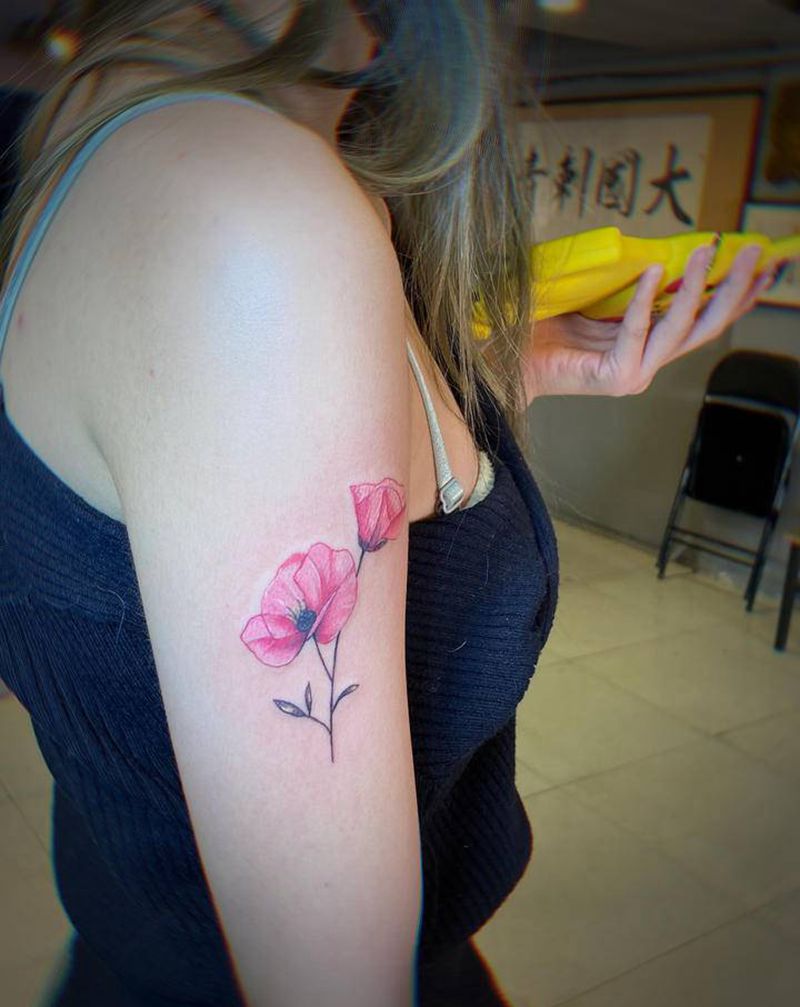 花纹身图片_手臂水彩纹身图案